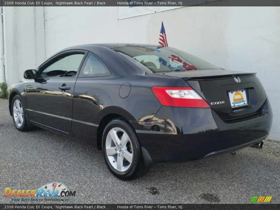 2008 Honda Civic EX Coupe Nighthawk Black Pearl / Black Photo #4