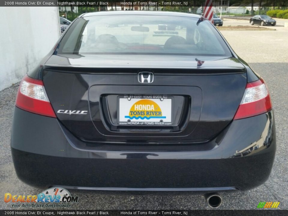 2008 Honda Civic EX Coupe Nighthawk Black Pearl / Black Photo #5