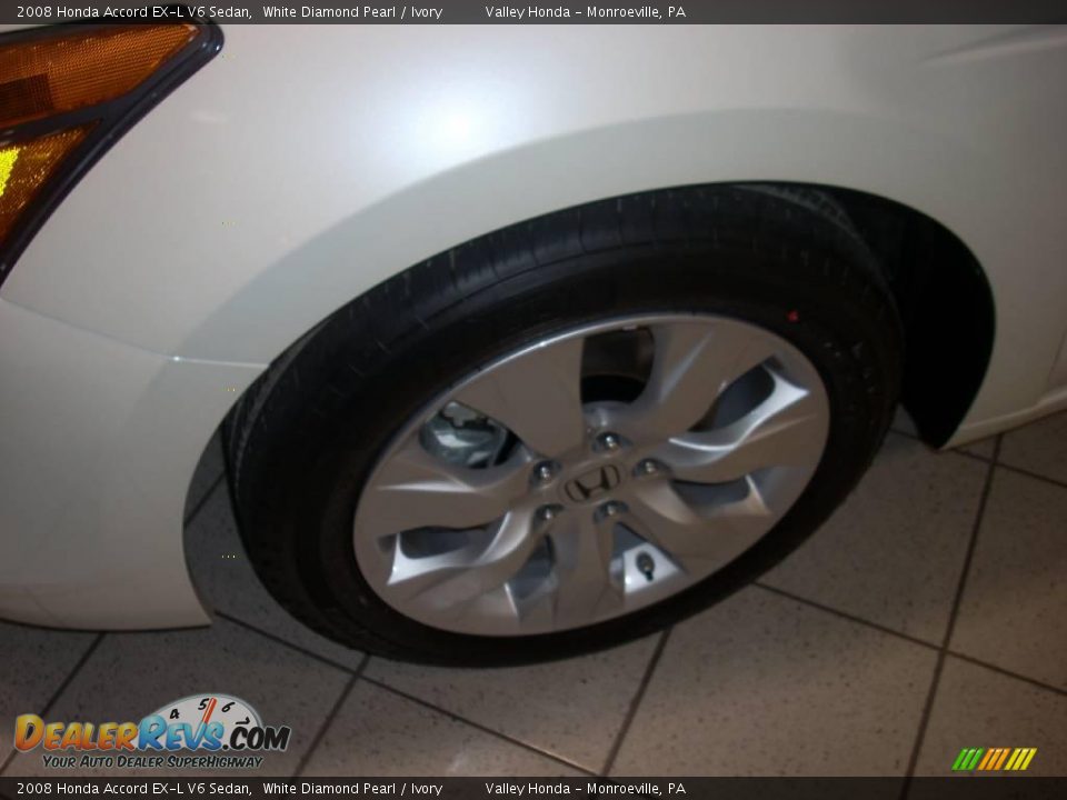 2008 Honda Accord EX-L V6 Sedan White Diamond Pearl / Ivory Photo #6