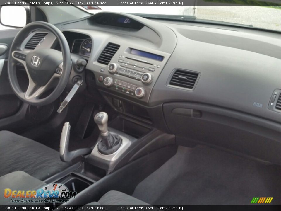 2008 Honda Civic EX Coupe Nighthawk Black Pearl / Black Photo #12