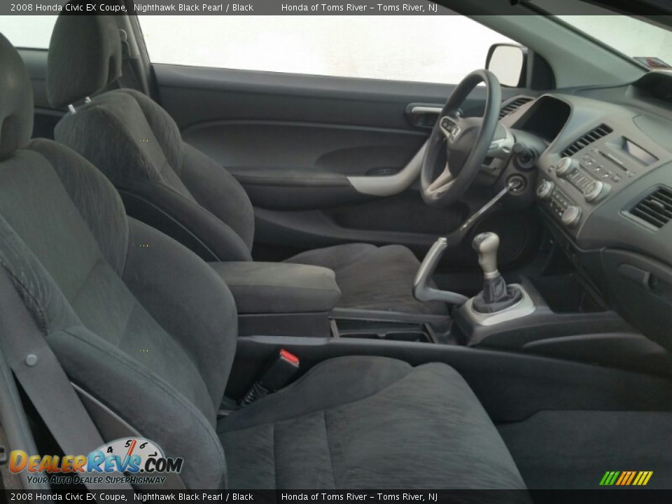 2008 Honda Civic EX Coupe Nighthawk Black Pearl / Black Photo #13