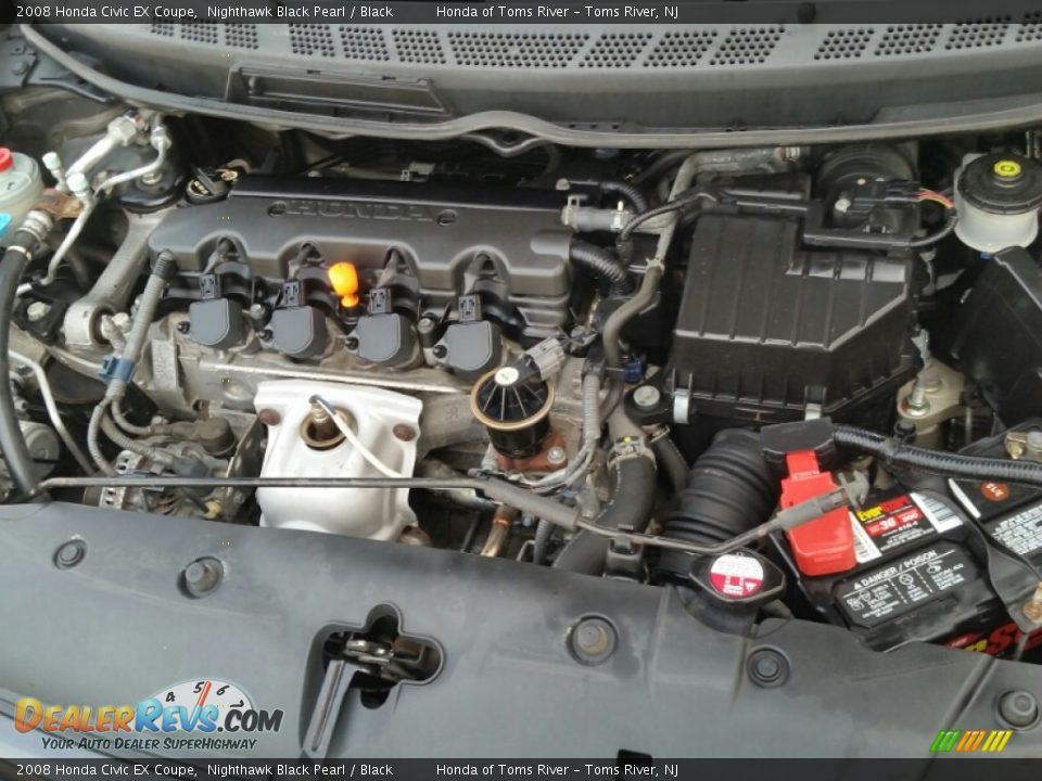 2008 Honda Civic EX Coupe Nighthawk Black Pearl / Black Photo #14