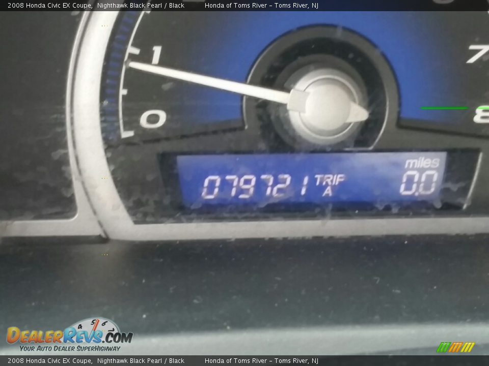 2008 Honda Civic EX Coupe Nighthawk Black Pearl / Black Photo #16