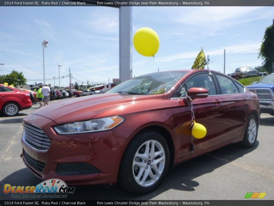2014 Ford Fusion SE Ruby Red / Charcoal Black Photo #1