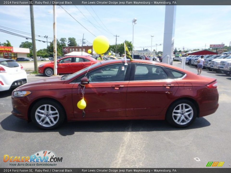 2014 Ford Fusion SE Ruby Red / Charcoal Black Photo #3