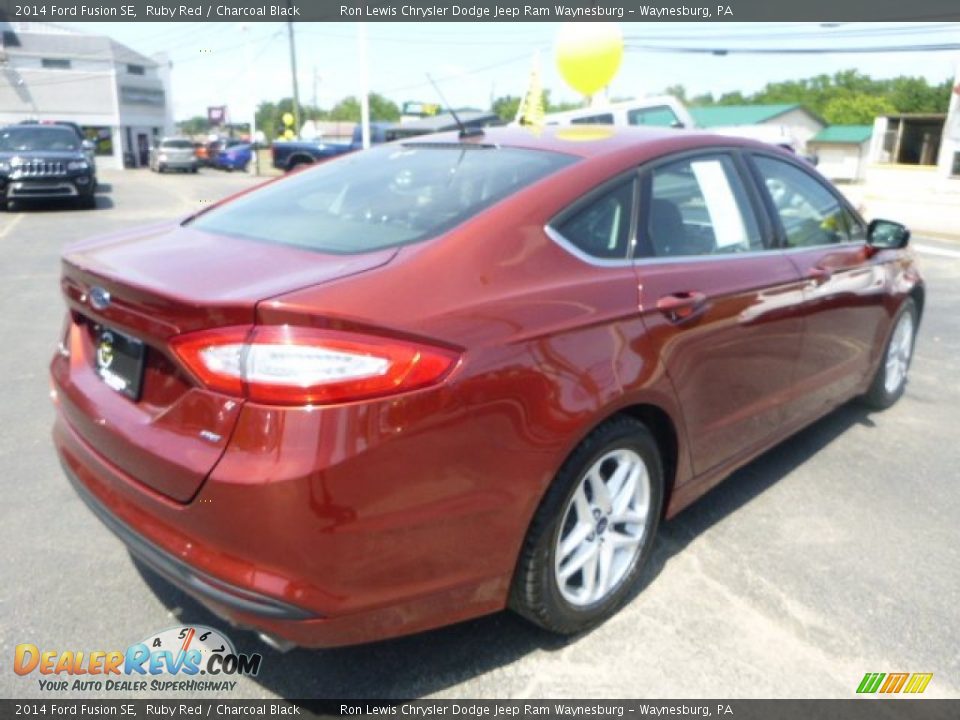 2014 Ford Fusion SE Ruby Red / Charcoal Black Photo #6
