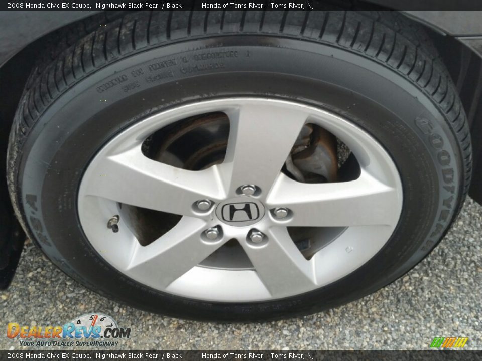 2008 Honda Civic EX Coupe Nighthawk Black Pearl / Black Photo #22