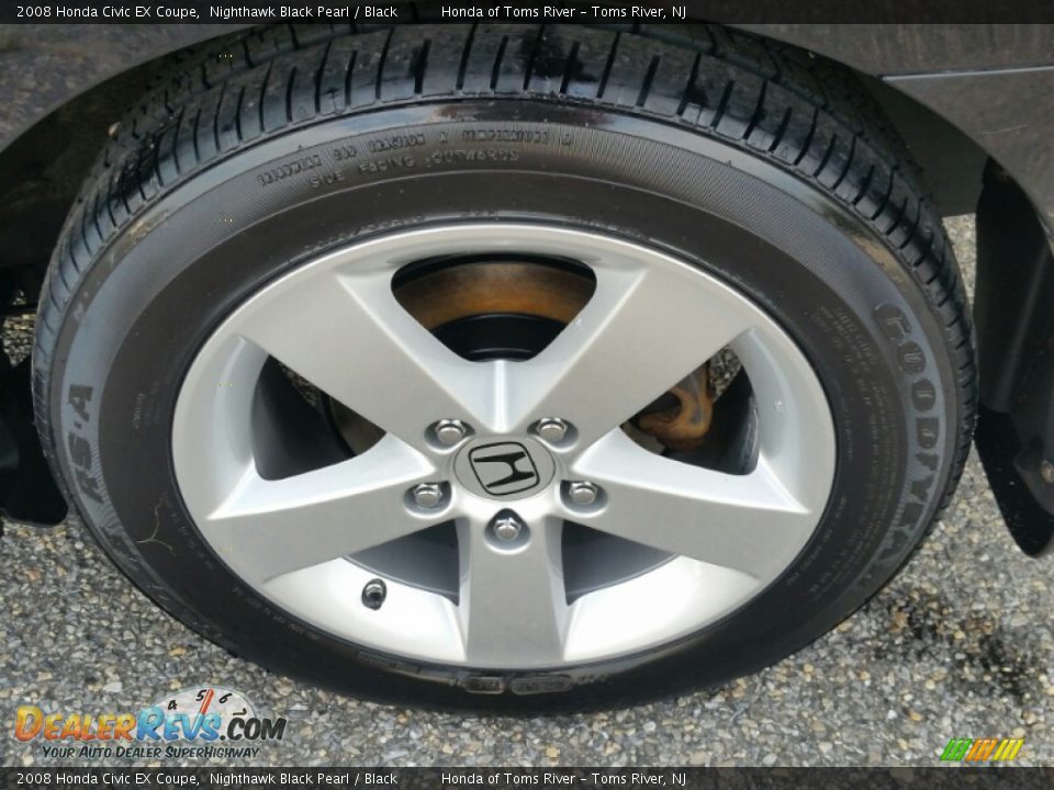 2008 Honda Civic EX Coupe Nighthawk Black Pearl / Black Photo #23