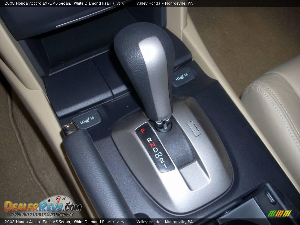 2008 Honda Accord EX-L V6 Sedan White Diamond Pearl / Ivory Photo #10