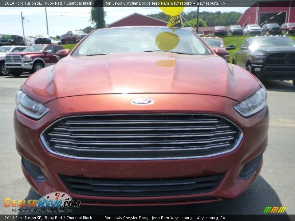 2014 Ford Fusion SE Ruby Red / Charcoal Black Photo #9