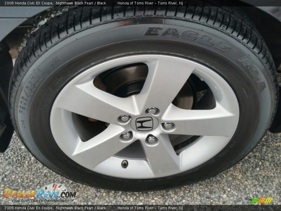2008 Honda Civic EX Coupe Nighthawk Black Pearl / Black Photo #24