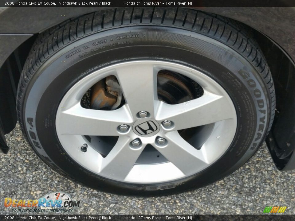 2008 Honda Civic EX Coupe Nighthawk Black Pearl / Black Photo #25