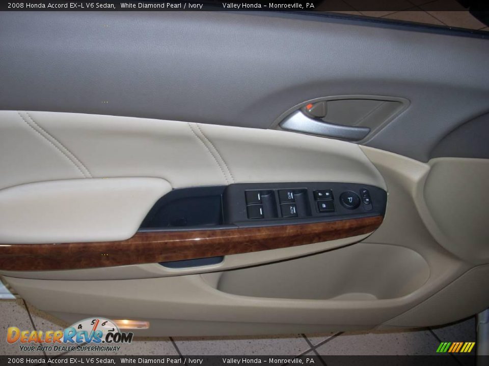 2008 Honda Accord EX-L V6 Sedan White Diamond Pearl / Ivory Photo #13