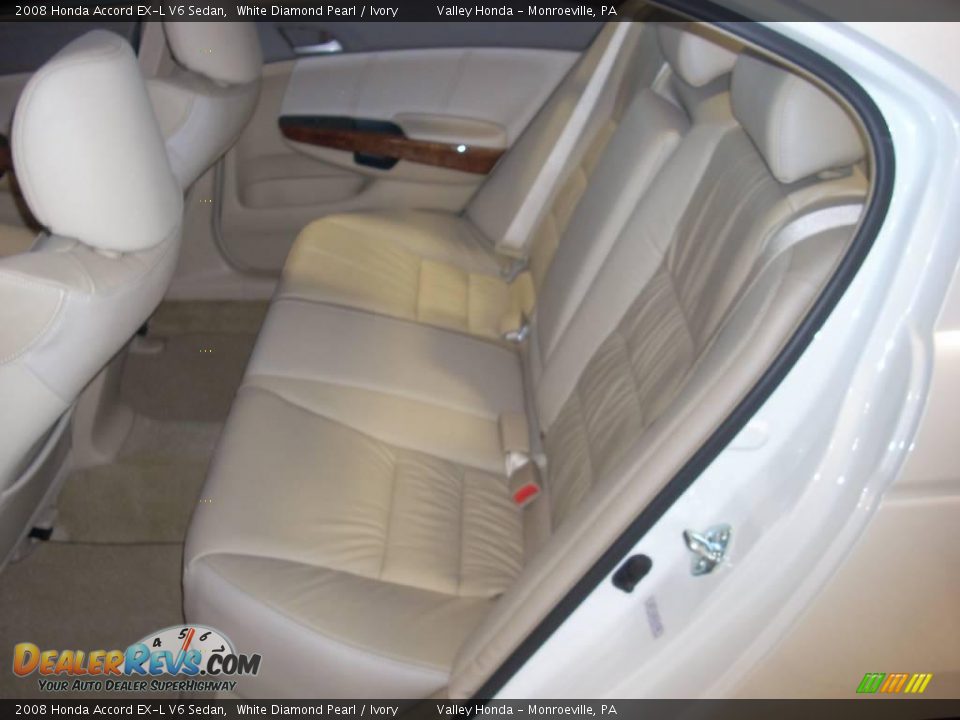 2008 Honda Accord EX-L V6 Sedan White Diamond Pearl / Ivory Photo #14
