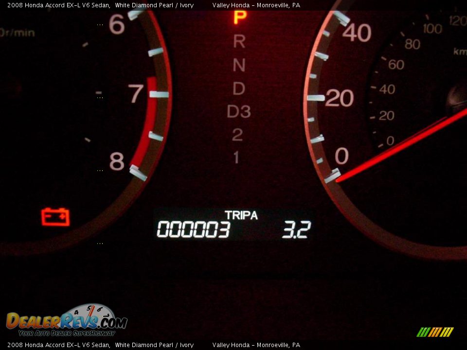 2008 Honda Accord EX-L V6 Sedan White Diamond Pearl / Ivory Photo #15