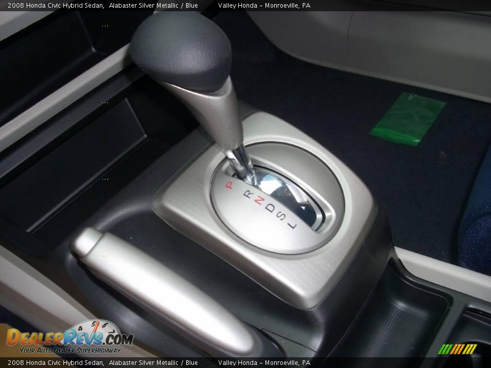 2008 Honda Civic Hybrid Sedan Alabaster Silver Metallic / Blue Photo #12