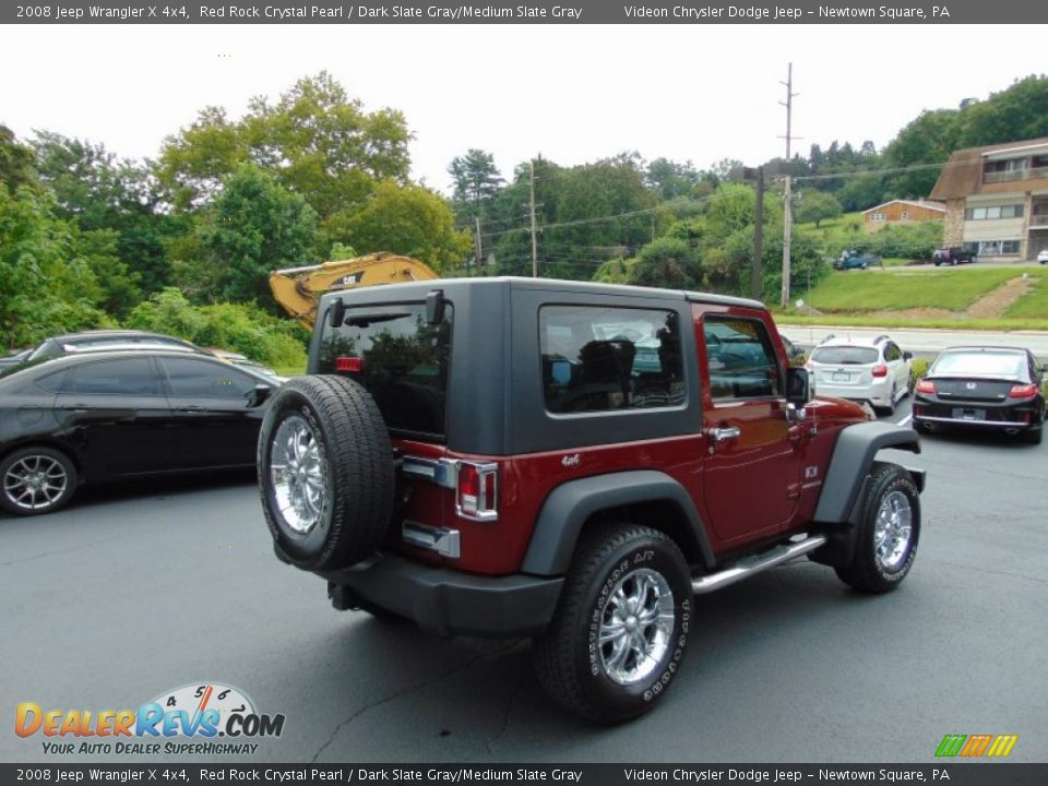 2008 Jeep Wrangler X 4x4 Red Rock Crystal Pearl / Dark Slate Gray/Medium Slate Gray Photo #3