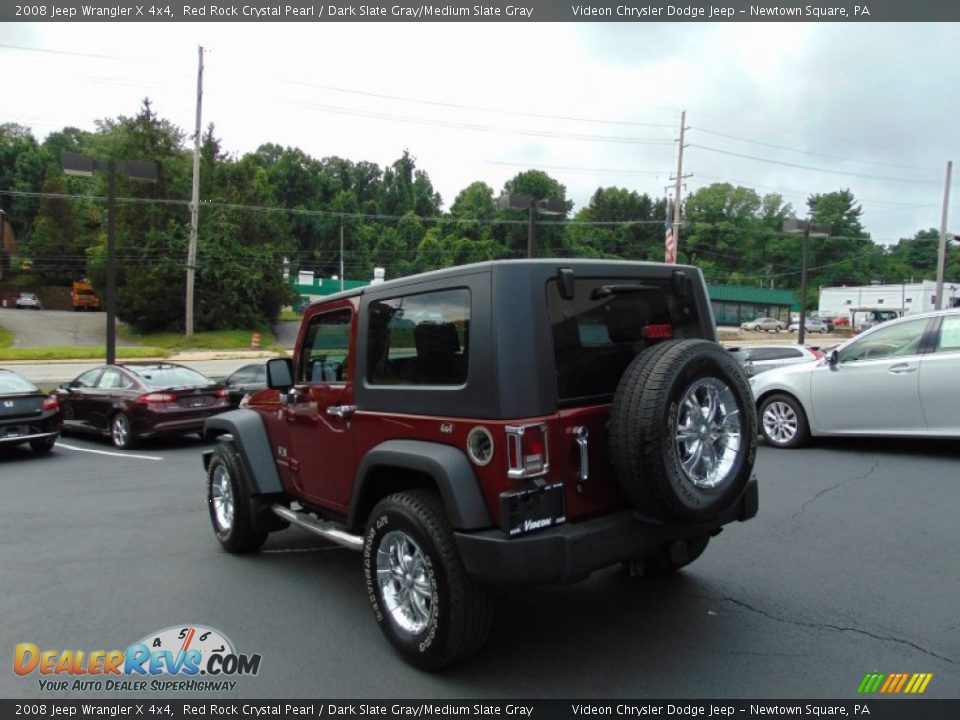 2008 Jeep Wrangler X 4x4 Red Rock Crystal Pearl / Dark Slate Gray/Medium Slate Gray Photo #5
