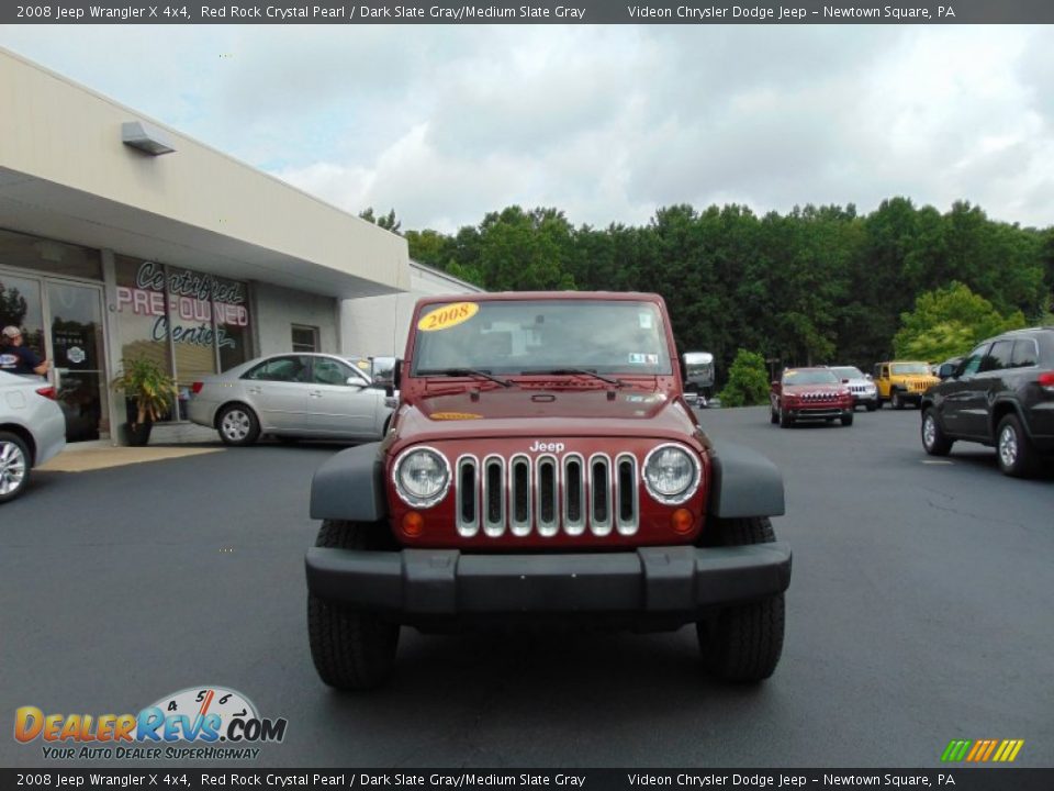 2008 Jeep Wrangler X 4x4 Red Rock Crystal Pearl / Dark Slate Gray/Medium Slate Gray Photo #8