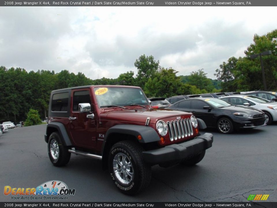 2008 Jeep Wrangler X 4x4 Red Rock Crystal Pearl / Dark Slate Gray/Medium Slate Gray Photo #9