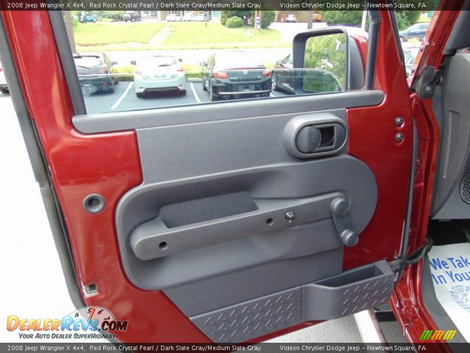 2008 Jeep Wrangler X 4x4 Red Rock Crystal Pearl / Dark Slate Gray/Medium Slate Gray Photo #13