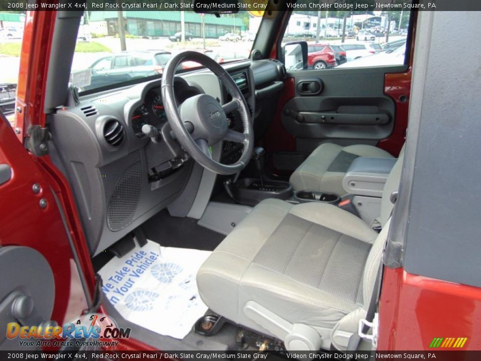 2008 Jeep Wrangler X 4x4 Red Rock Crystal Pearl / Dark Slate Gray/Medium Slate Gray Photo #14