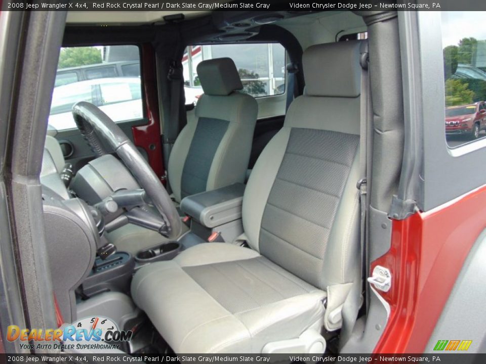 2008 Jeep Wrangler X 4x4 Red Rock Crystal Pearl / Dark Slate Gray/Medium Slate Gray Photo #15