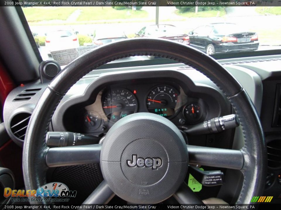 2008 Jeep Wrangler X 4x4 Red Rock Crystal Pearl / Dark Slate Gray/Medium Slate Gray Photo #25