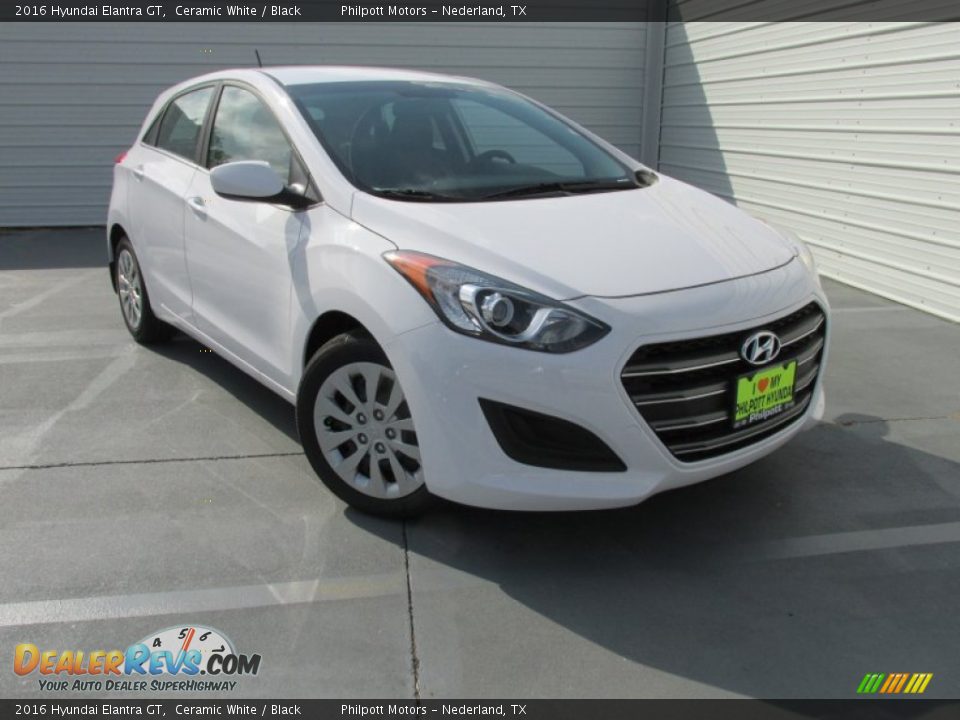 2016 Hyundai Elantra GT Ceramic White / Black Photo #1