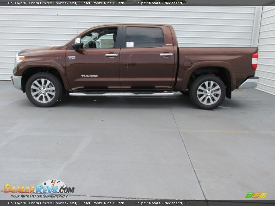 2015 Toyota Tundra Limited CrewMax 4x4 Sunset Bronze Mica / Black Photo #6