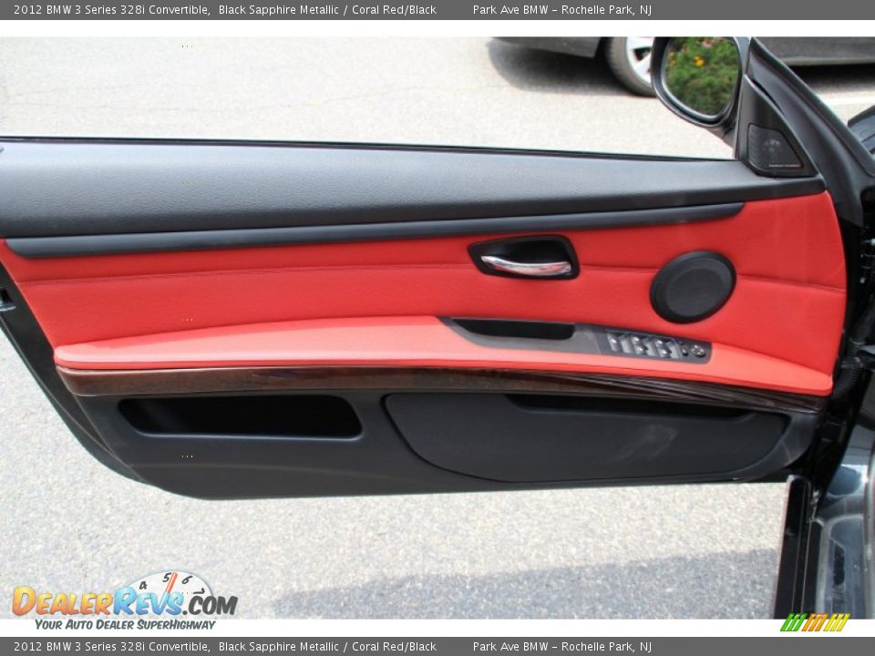 2012 BMW 3 Series 328i Convertible Black Sapphire Metallic / Coral Red/Black Photo #9