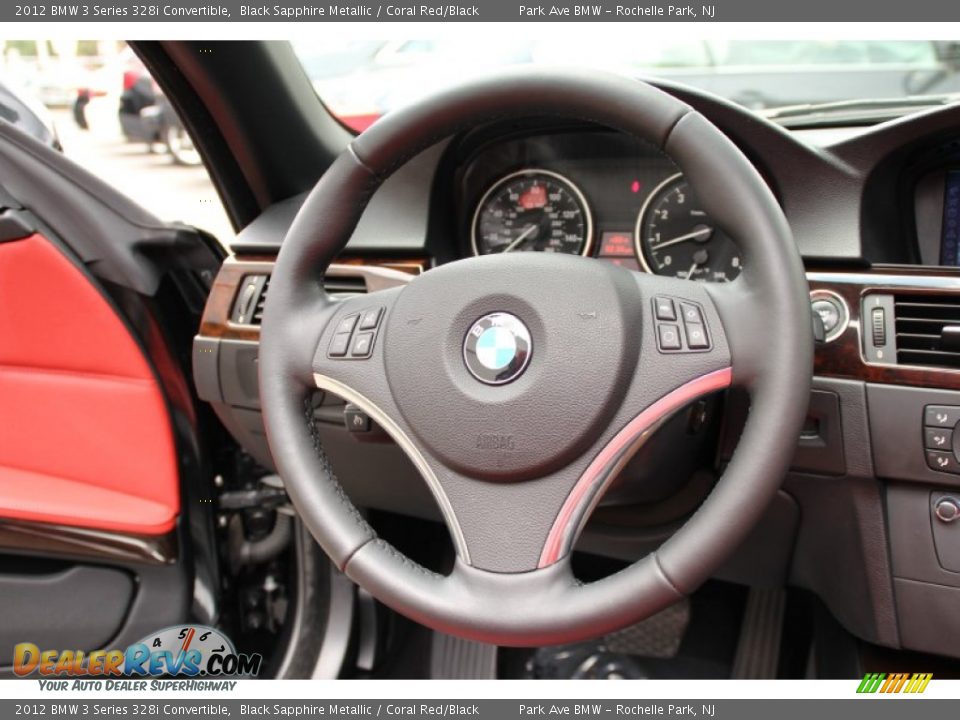 2012 BMW 3 Series 328i Convertible Black Sapphire Metallic / Coral Red/Black Photo #18