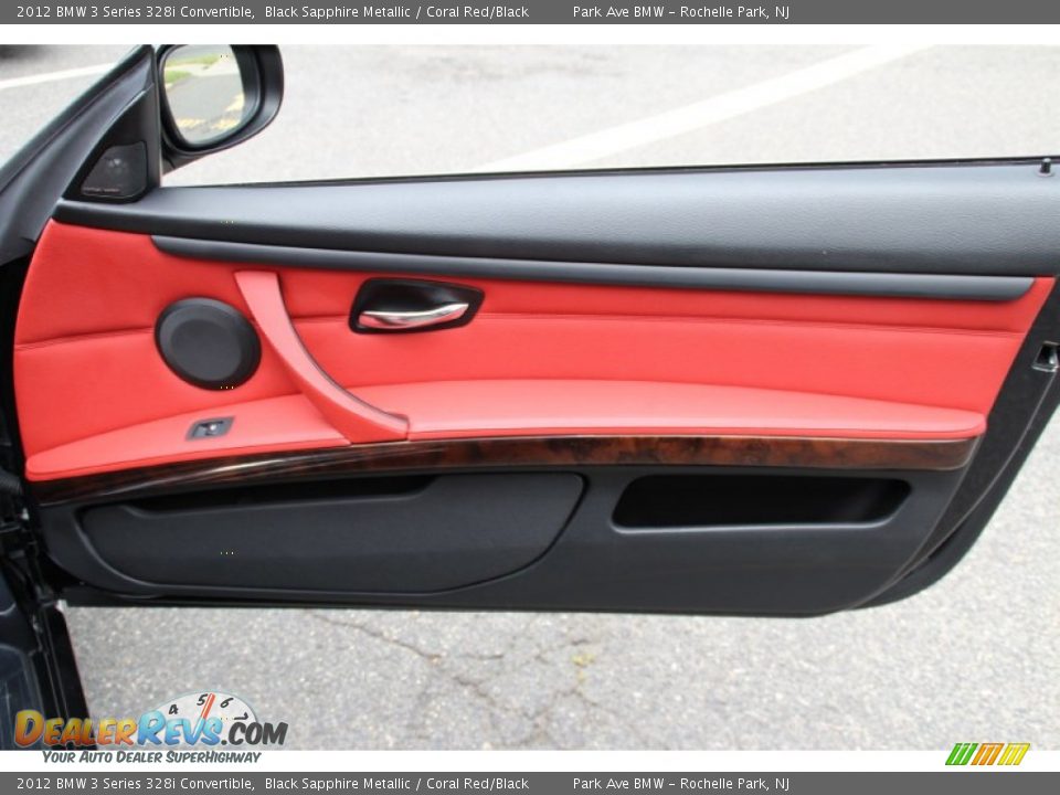 2012 BMW 3 Series 328i Convertible Black Sapphire Metallic / Coral Red/Black Photo #24