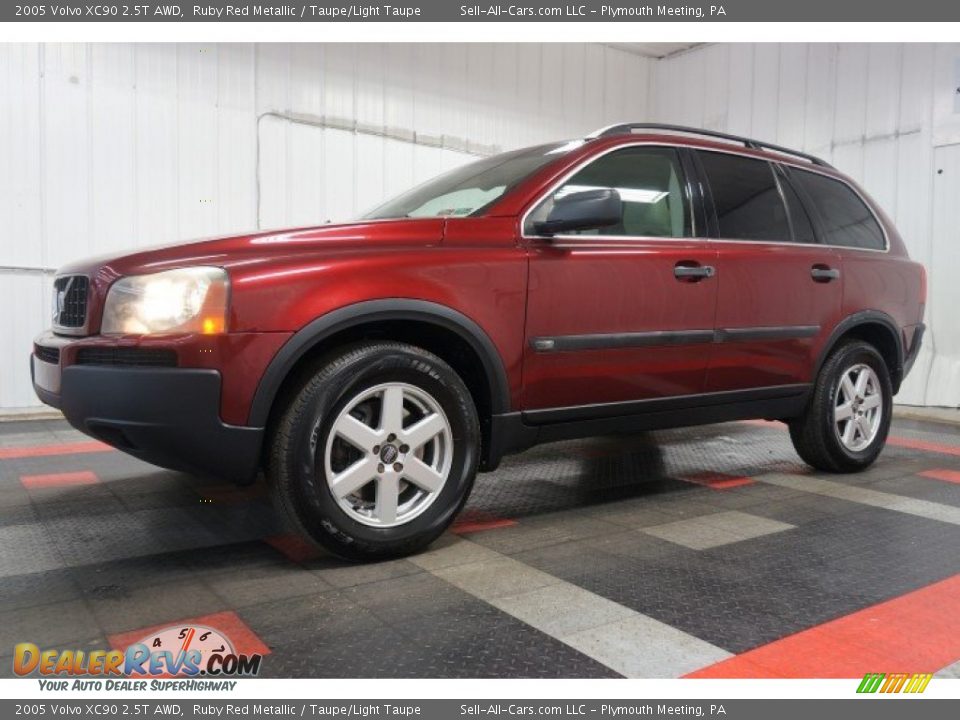 2005 Volvo XC90 2.5T AWD Ruby Red Metallic / Taupe/Light Taupe Photo #2