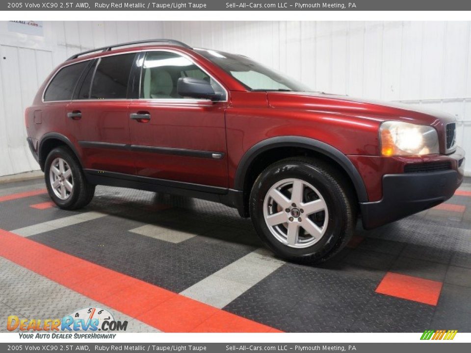 2005 Volvo XC90 2.5T AWD Ruby Red Metallic / Taupe/Light Taupe Photo #6
