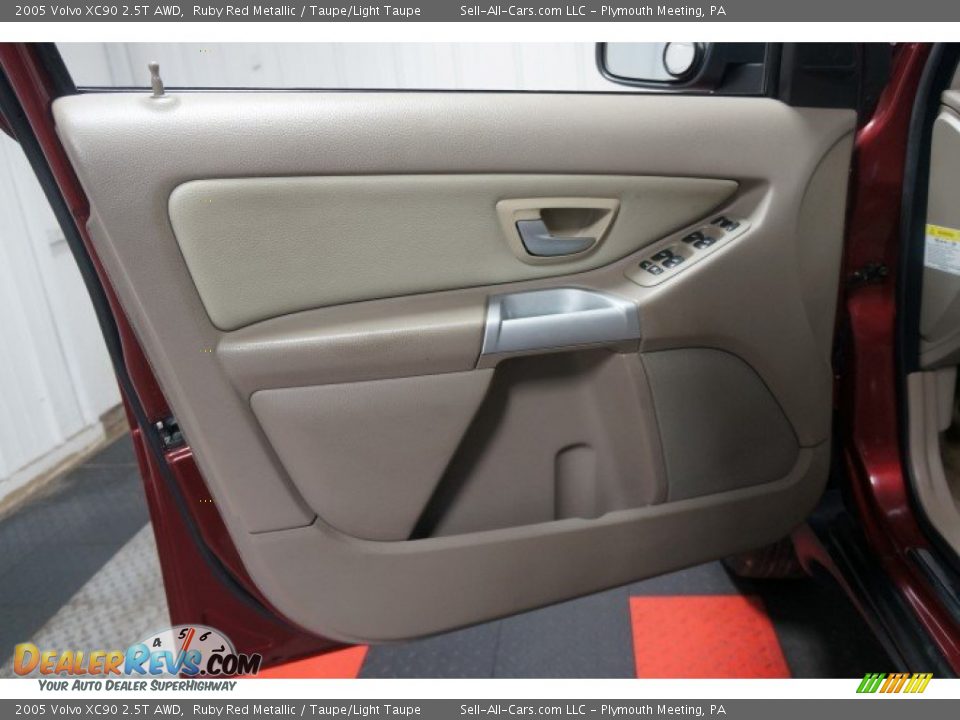 2005 Volvo XC90 2.5T AWD Ruby Red Metallic / Taupe/Light Taupe Photo #12