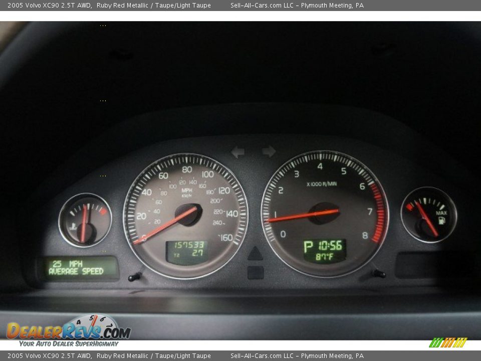 2005 Volvo XC90 2.5T AWD Ruby Red Metallic / Taupe/Light Taupe Photo #27