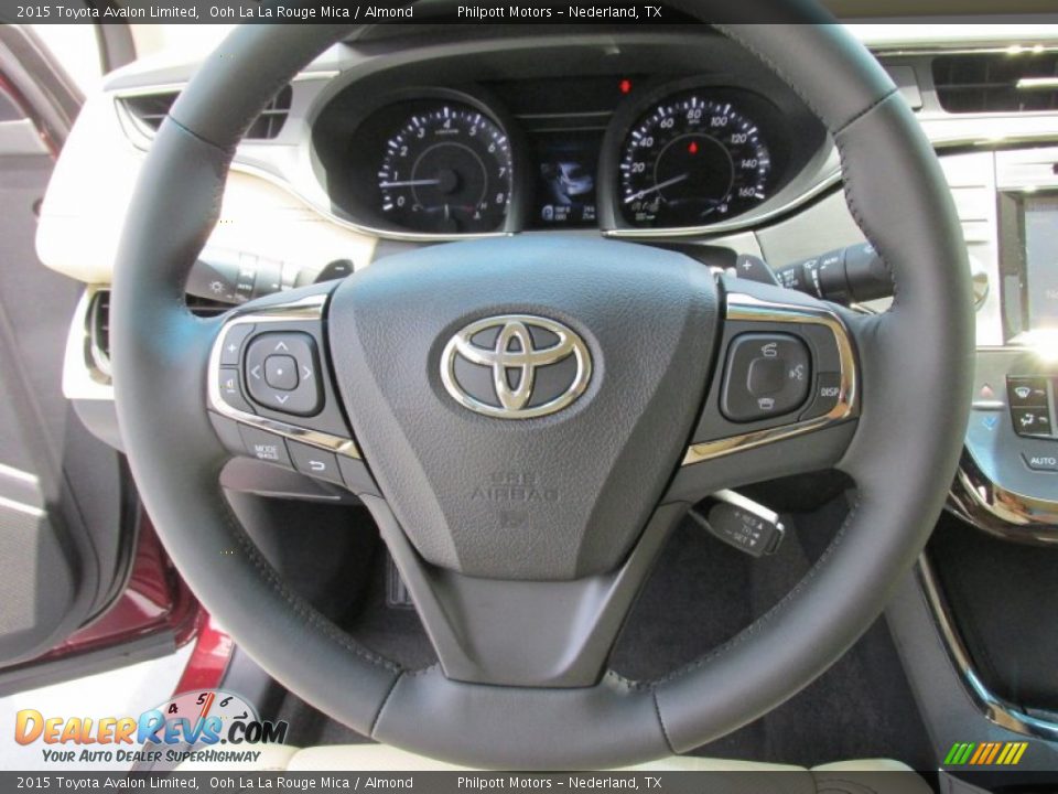 2015 Toyota Avalon Limited Ooh La La Rouge Mica / Almond Photo #31