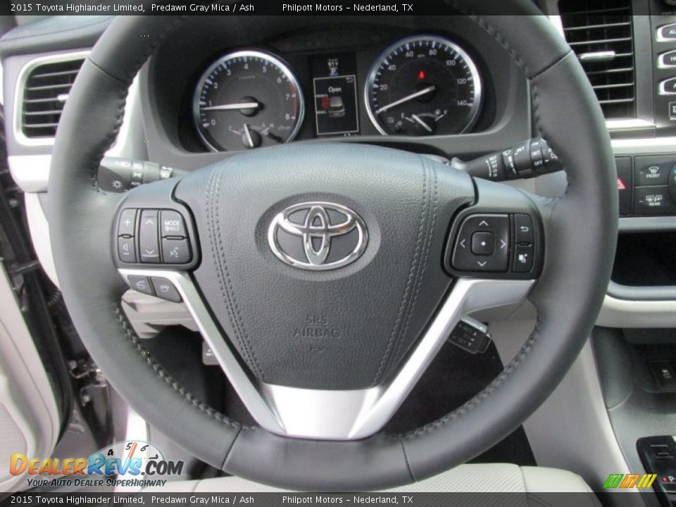 2015 Toyota Highlander Limited Predawn Gray Mica / Ash Photo #34