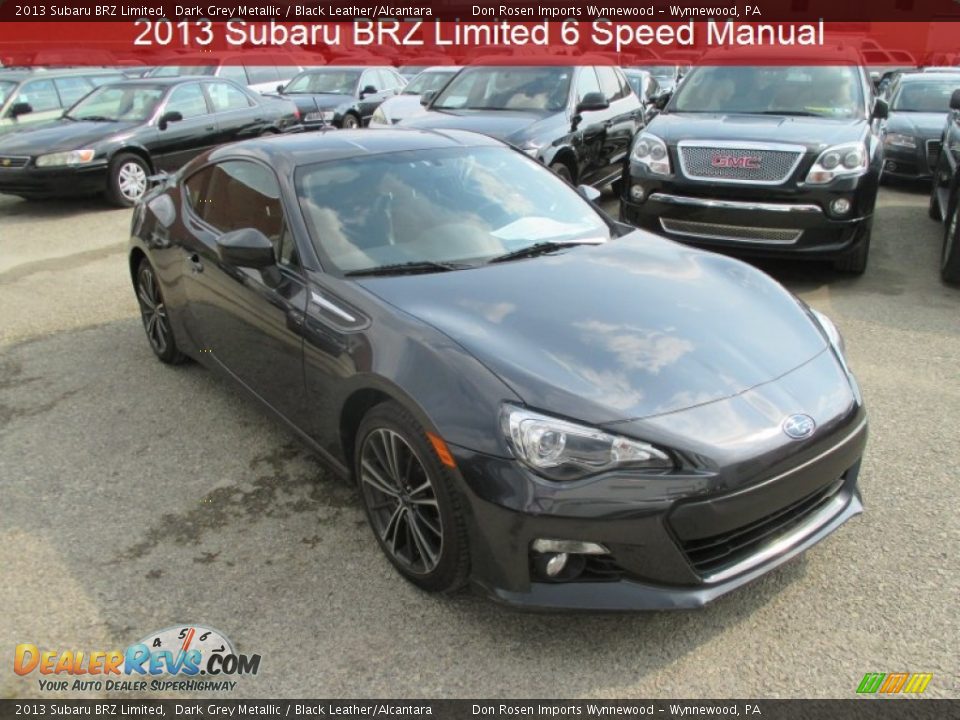 2013 Subaru BRZ Limited Dark Grey Metallic / Black Leather/Alcantara Photo #1