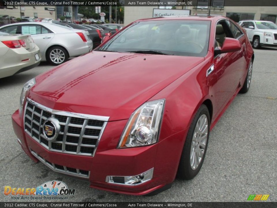 2012 Cadillac CTS Coupe Crystal Red Tintcoat / Cashmere/Cocoa Photo #2