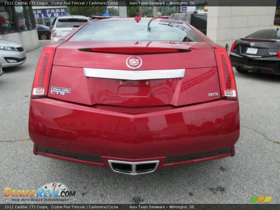 2012 Cadillac CTS Coupe Crystal Red Tintcoat / Cashmere/Cocoa Photo #5