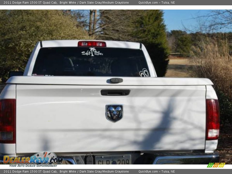 2011 Dodge Ram 1500 ST Quad Cab Bright White / Dark Slate Gray/Medium Graystone Photo #6