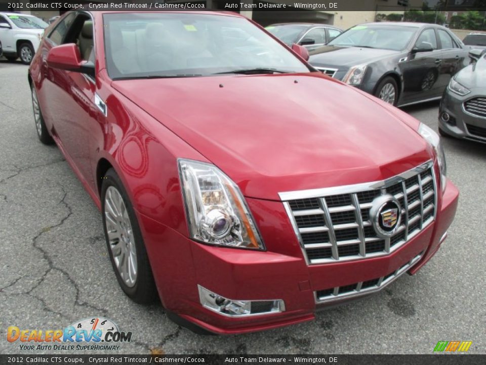 2012 Cadillac CTS Coupe Crystal Red Tintcoat / Cashmere/Cocoa Photo #8