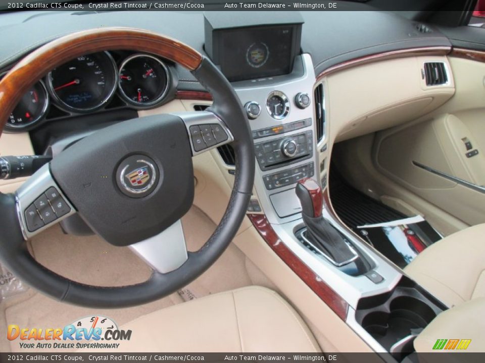 2012 Cadillac CTS Coupe Crystal Red Tintcoat / Cashmere/Cocoa Photo #10