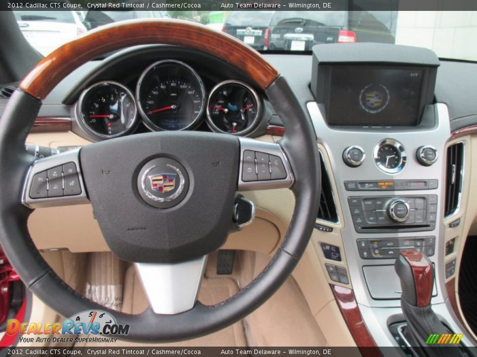 2012 Cadillac CTS Coupe Crystal Red Tintcoat / Cashmere/Cocoa Photo #12