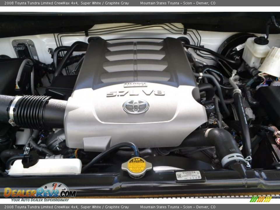 2008 Toyota Tundra Limited CrewMax 4x4 Super White / Graphite Gray Photo #28