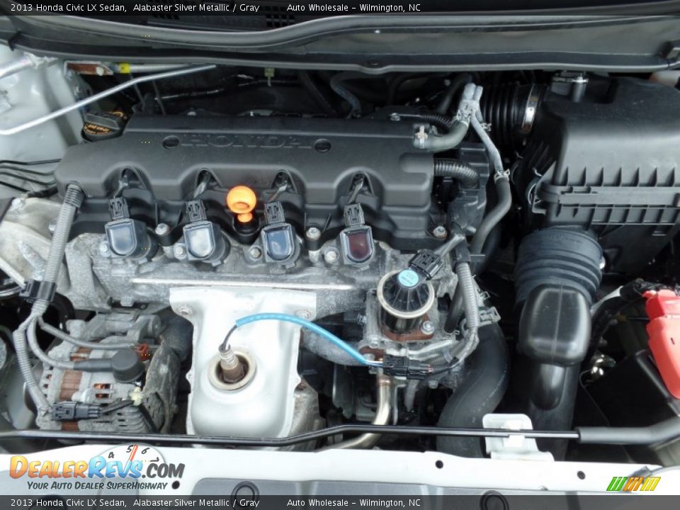 2013 Honda Civic LX Sedan Alabaster Silver Metallic / Gray Photo #6