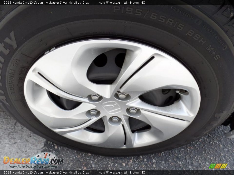 2013 Honda Civic LX Sedan Alabaster Silver Metallic / Gray Photo #7
