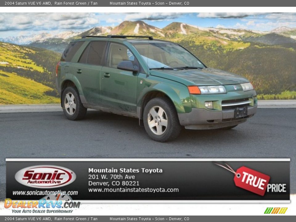 2004 Saturn VUE V6 AWD Rain Forest Green / Tan Photo #1
